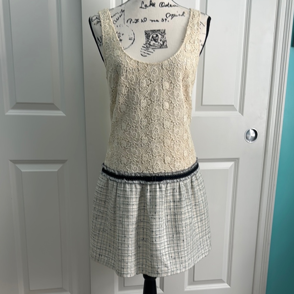 Rebecca Taylor Cream Lace Midi Dress